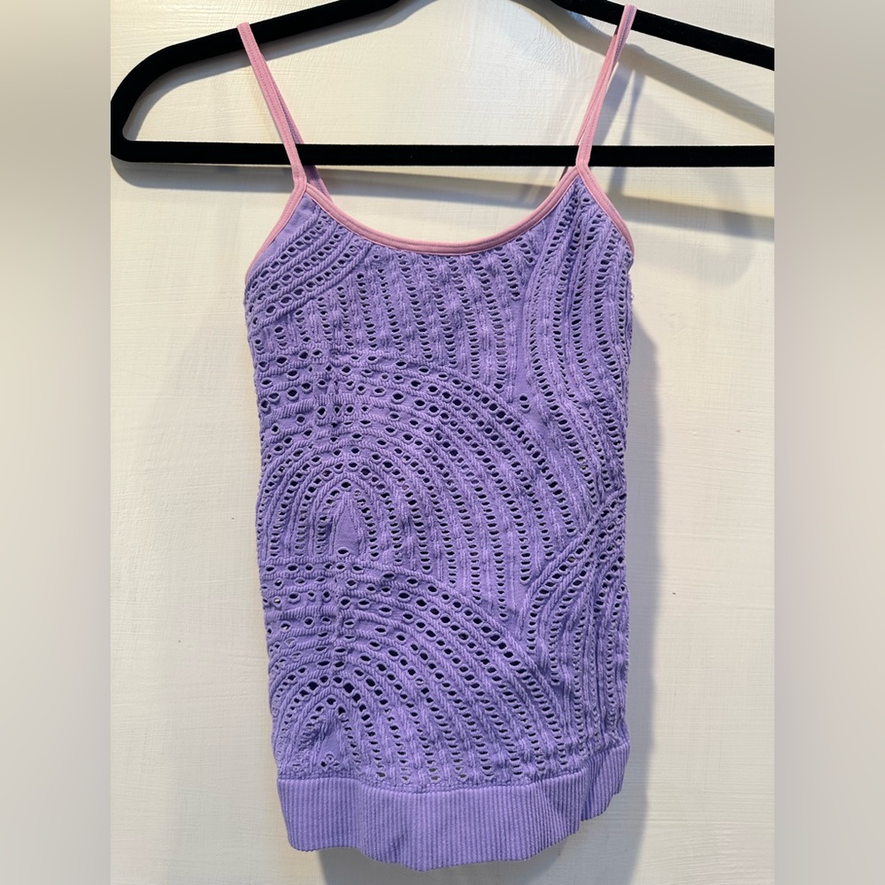 Balera dance wear purple top with cut outs size OSFA